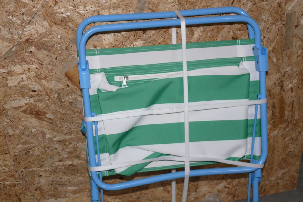 STRANDÖN cadeira de Praia, Verde, branca e Azul