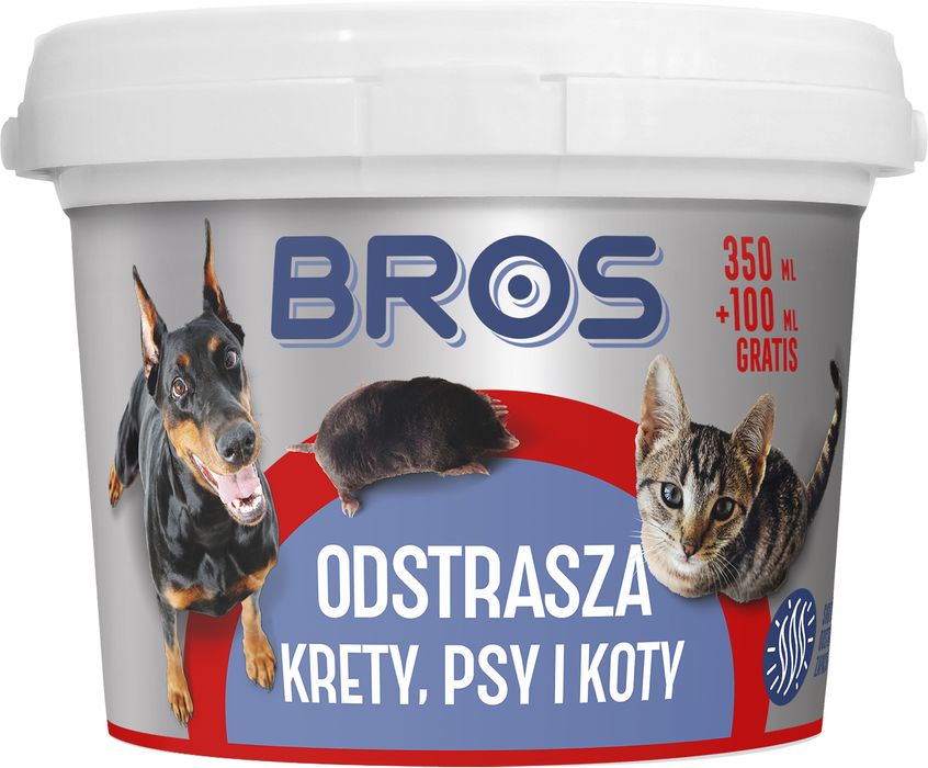Preparat odstraszający krety psy i koty 350 ml BROS