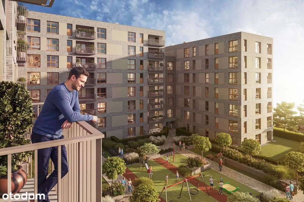 2-pokojowe mieszkanie 44m2 + balkon Bezpośrednio