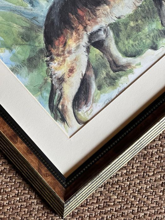 Pintura cão raça pastor alemão
