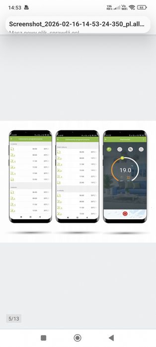 Termostat pokojowy WiFi czarny