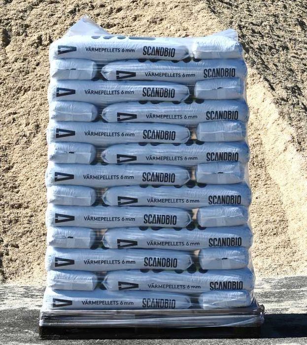 pellet drzewny scandbio 6mm 16 kg 1650 zł brutto za  paleta przy zamówieniu 2 palet