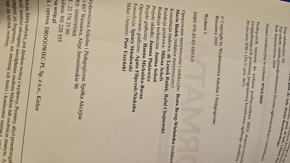 Informatyka 1 podręcznik WSIP liceum technikum zakres podstawowy