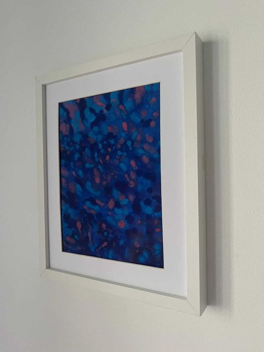 Pintura abstrata em aguarela