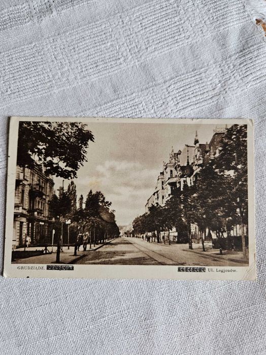 Stara pocztówka z 1938 r. Grudziądz