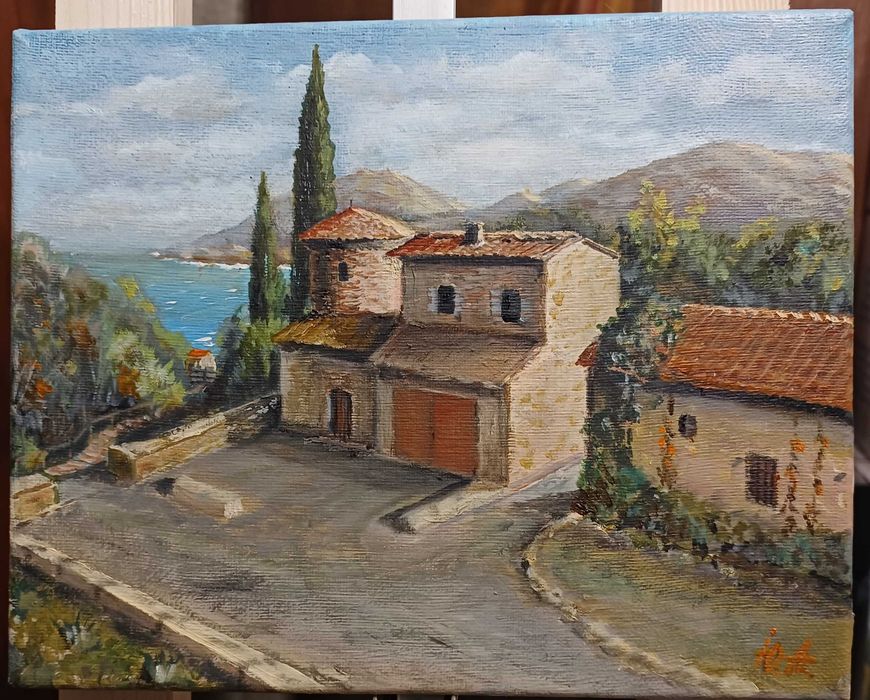 Картина "Вид на бухту", б/в