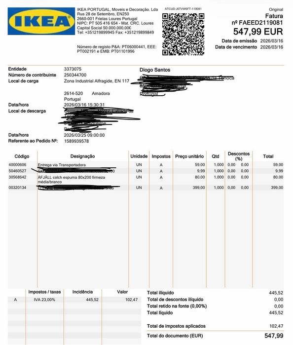Colchão IKEA corpo e meio nunca utilizado