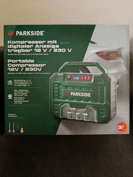 Портативный компрессор Parkside  12 В / 230 В PMK 150 A1