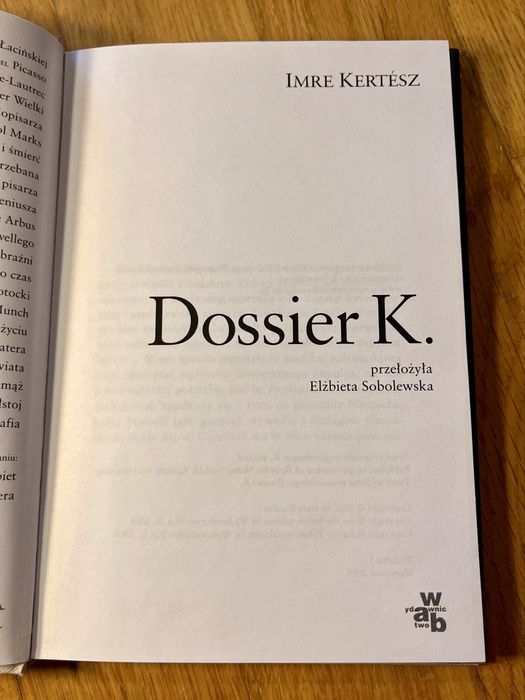 Dossier K. Kertesz Imre