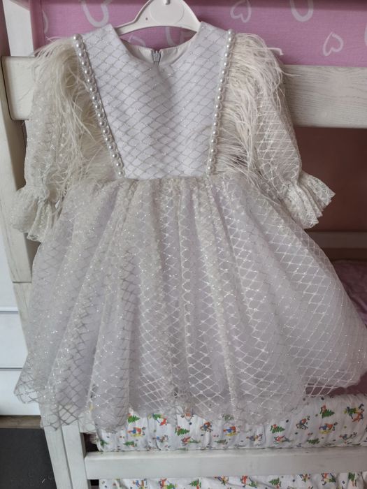 Святкова пишна сукня на рочок+пов'язка і балеточки