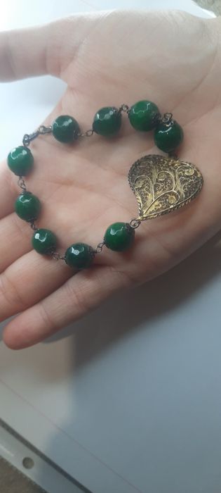 Pulseira prata símbolo Viana com pedras