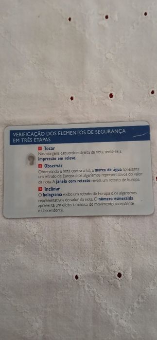 Cartão plástico-nota de 20,00