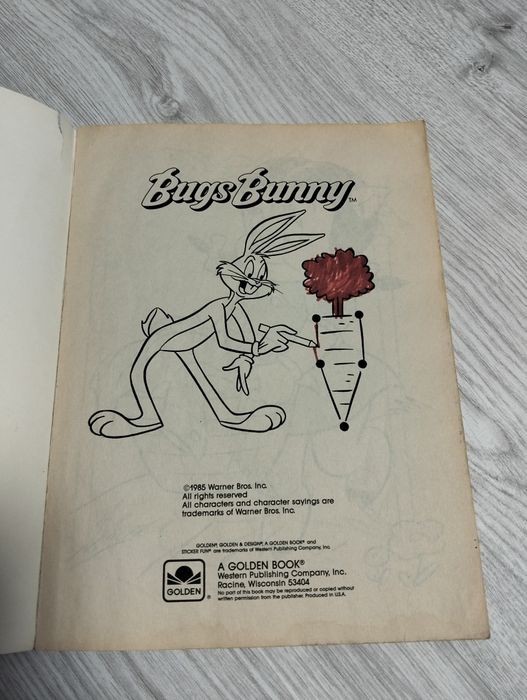 Królik Bugs 1985r kolorowanka