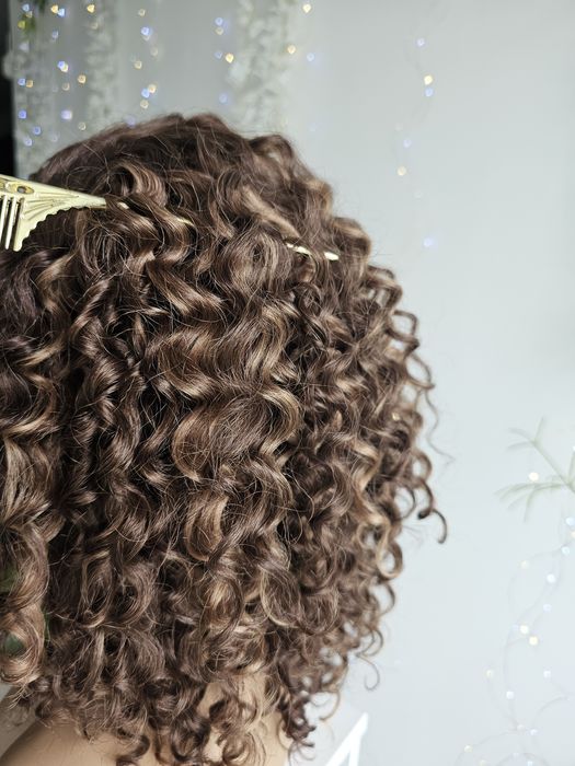 Peruka premium ultra lekka loki afroloki braz z refleksami jak natural