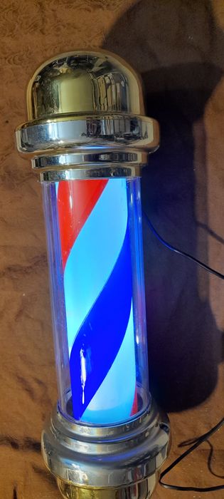 Barber Pole - Lampa barberska do zakładu dekoracyjna.