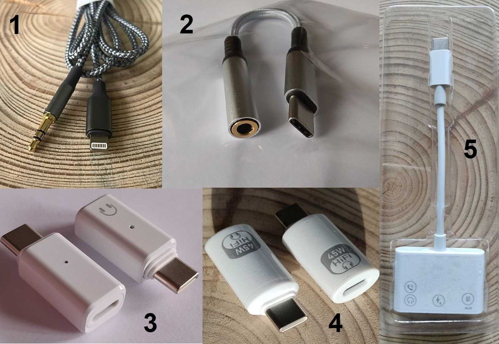 Перехідник адаптер звукова карта навушники мікрофон AUX iPhone Type-C