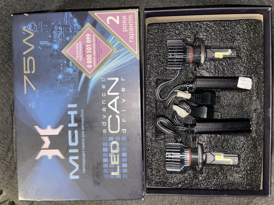Світлодіодні LED лампи 12-24V 75W MICHI MI LED Can H4 Hi/Low 5500K