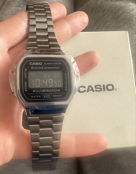 Zegarek Casio A168WEGG-1BEF stalowy unisex