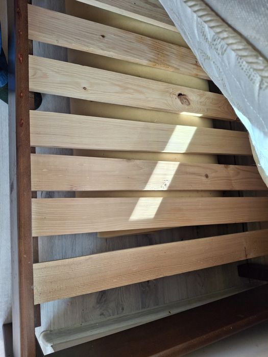 Ліжко з дерева, з матрацом. Кровать односпальна 90×200