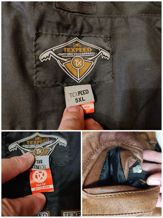 Чоловічій шкіряний жилет Texpeed Motorcycle Apparel у байкерському стилі 5XL