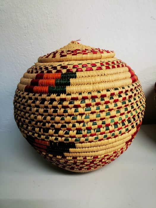 Pojemniki  afrykańskie,boho, ręcznie plecione.