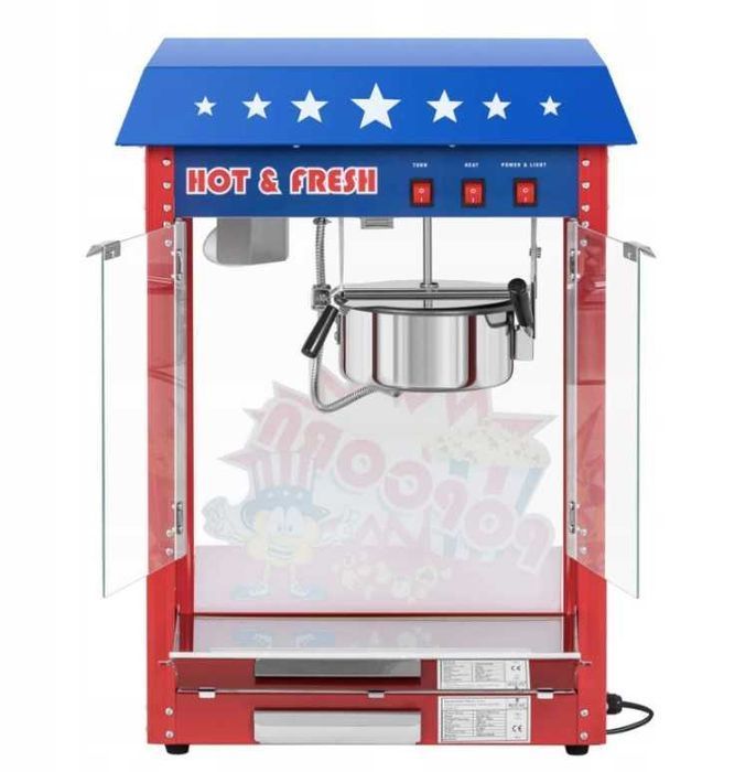 USA Style MASZYNA DO POPCORNU duża Profesjonalna Nowa
