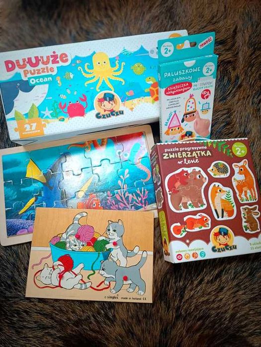Zestaw edukacyjny dla 2-latka, czuczu i układanki