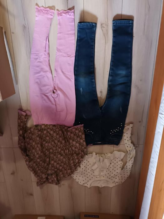 Paka ubrań dla dziewczynki r.128