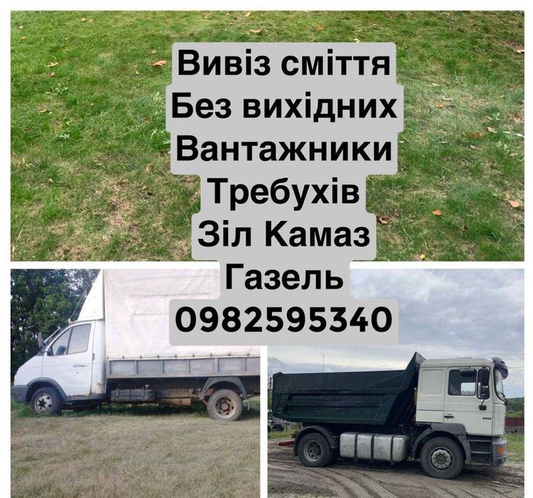 Вивіз сміття хламу гілок Требухів