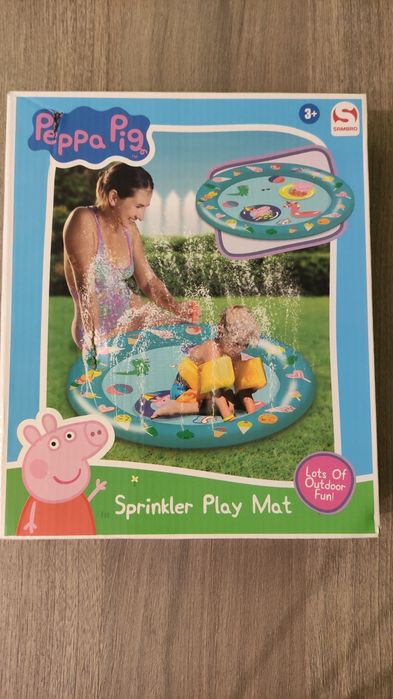 Basenik dl dzieci mata dmuchana wodna Świnka Peppa pig zraszacz