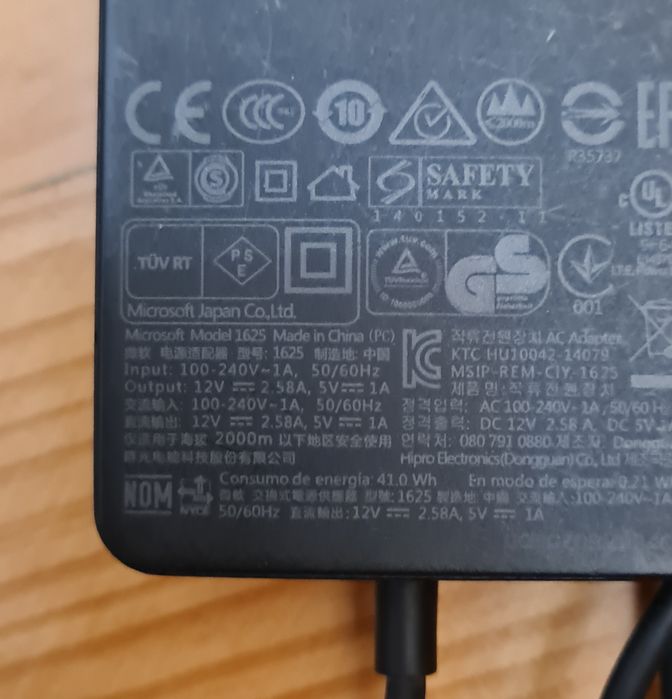 Carregador SURFACE PRO3 original