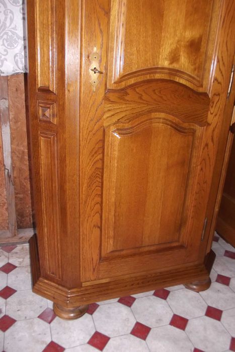 szafa garderoba jednodrzwiowa szafka półki dębowa