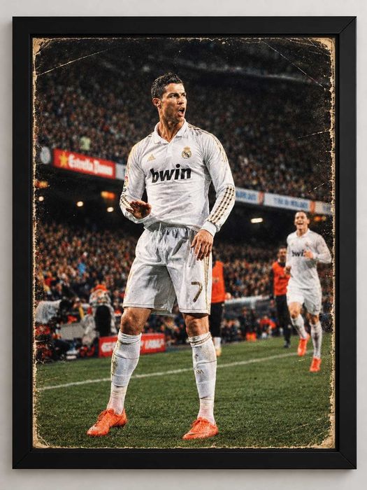 Quadro CR7 Retro 30x40cm