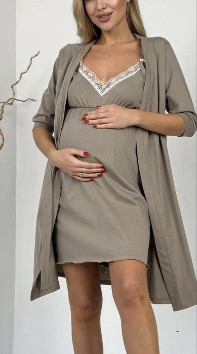 Нічна сорочка для годуючих мам