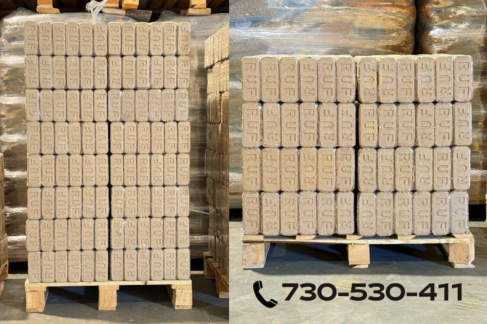 Brykiet drzewny dębowy DREWNOLAND PREMIUM RUF kostka, DOSTAWA GRATIS