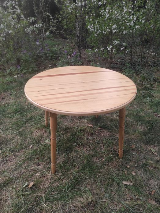 Okrągły stół rozkladany ALA Swarzędzkie Fabryki Mebli-UNIKAT z okresu