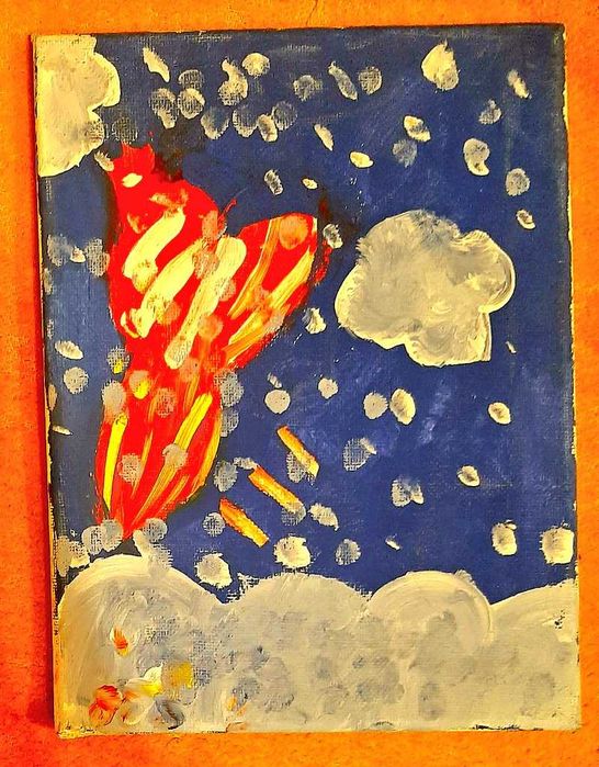 Śnieżyca, obraz akrylowy