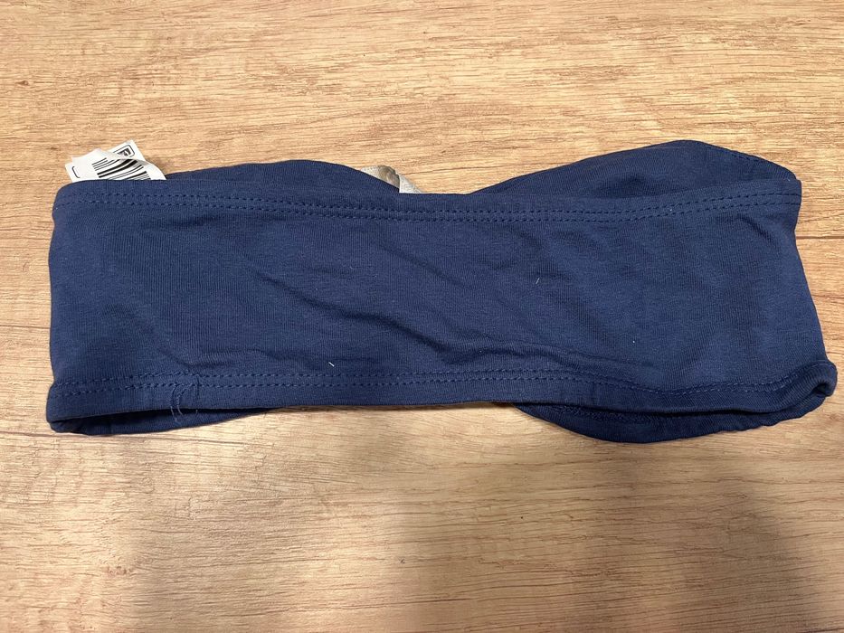 Biustonosz Stradivarius opaska bandeau, granatowa. Rozm. S. Nowy