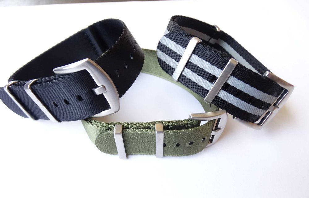 Nylonowy pasek do zegarka NATO 20mm 22mm BluShark długi XL jakość