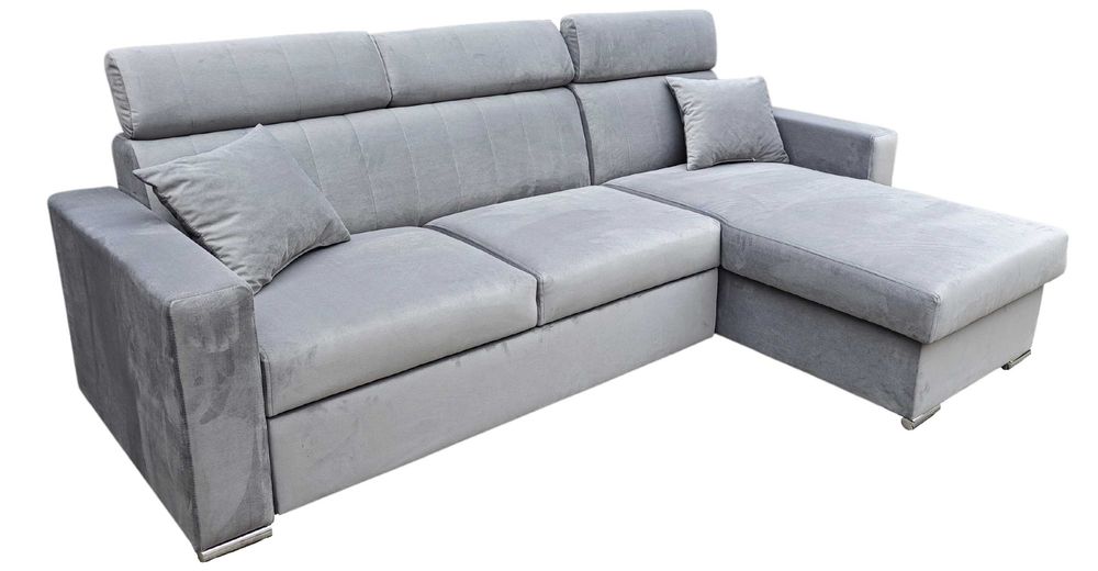 Narożnik Sofa Bristol Sprężyna, gąbka HR, Automat, Pojemnik