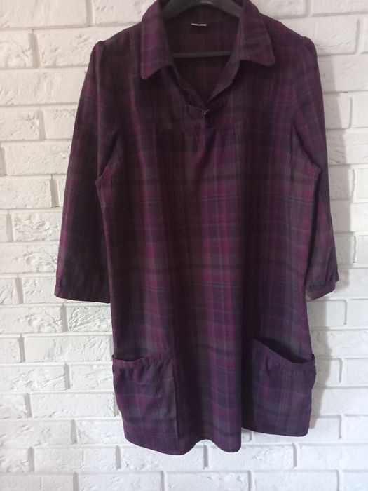 sukienka w kratę 100% cotton -44