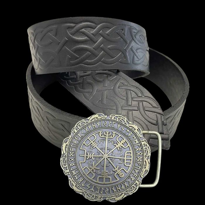 Ремінь тиснення з пряжкою Вегвізир латунь bb58 Ремень с пряжкой