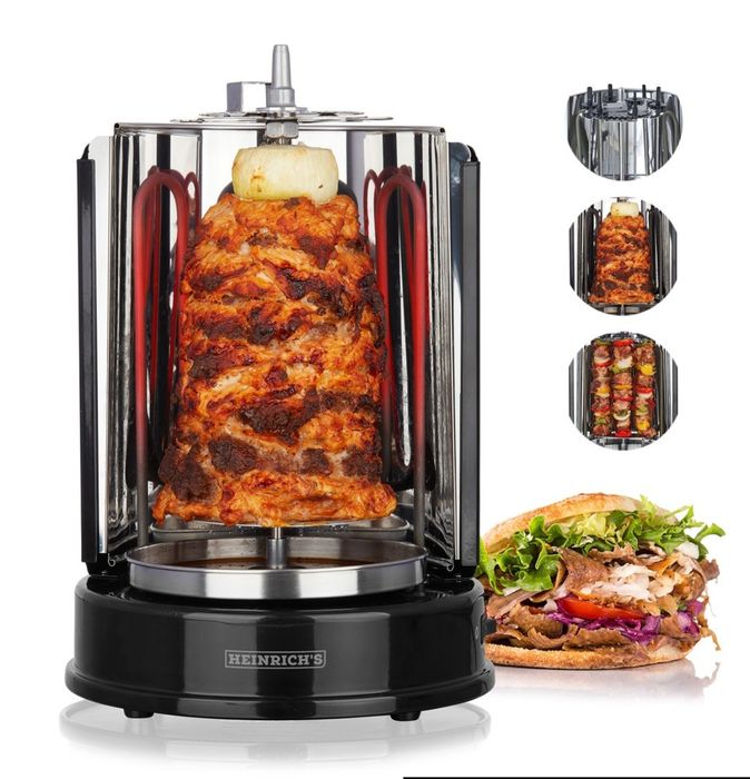 Гриль для кебабу та курки 1400 Вт Heinrich's HDG 8687