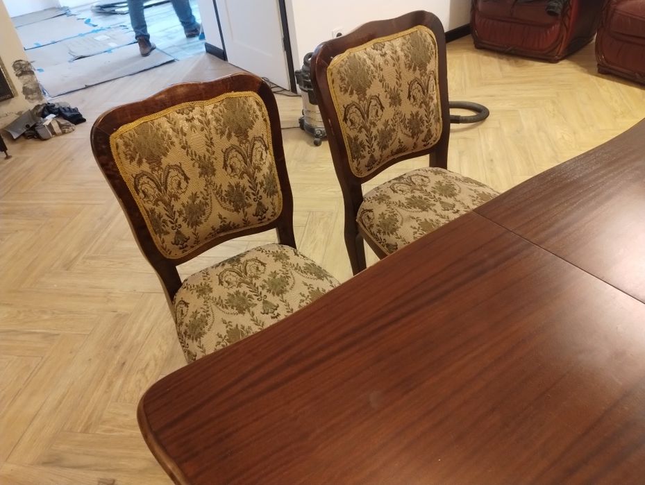Stół krzesła Ludwik barokowe koplet salon lite.drewno