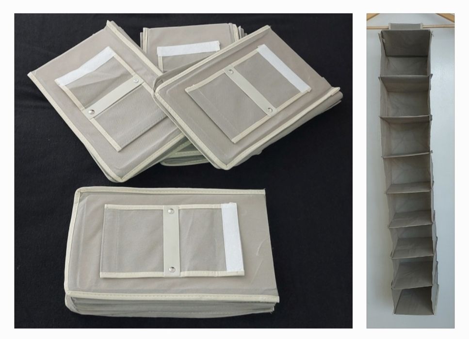 Caixas de arrumação e acessórios de arrumação para armário...