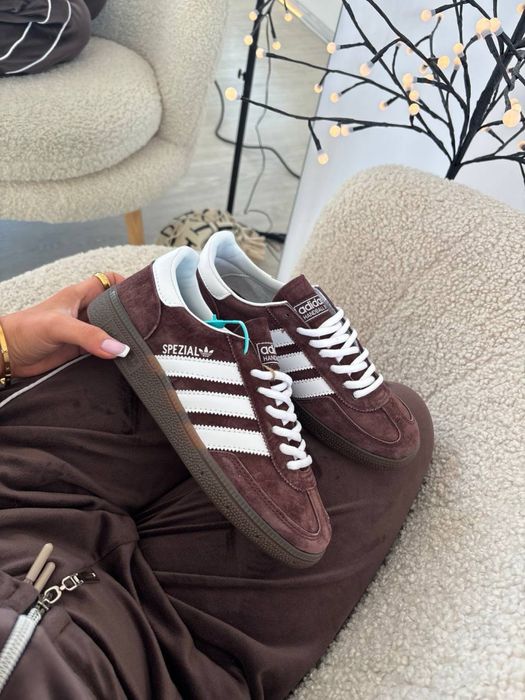 ‼️НОВИНКА‼️36-41 Adidas Spezial Handball Brown White samba sl 96