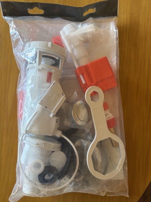 Kit Mecanismo Autoclismo Completo Equation (Descarga Dupla Por Cabo + Torneira Boia) – NOVO