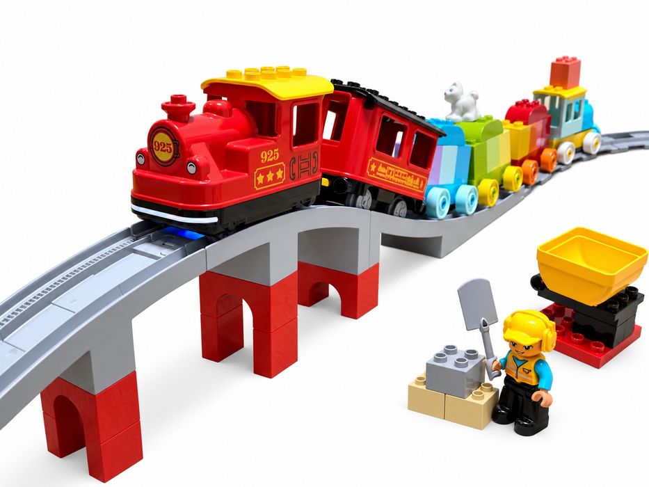 Три набори LEGO DUPLO (залізниця 10874 + міст 10872 + потяг 10954, великий комплект