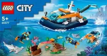 LEGO® City 60377 Łódź do nurkowania badacza