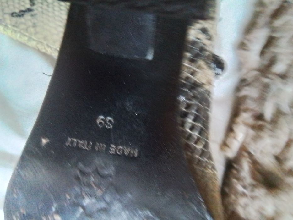 Kozaki letnie  ze skóry węża naturalnego, rozmiar 39